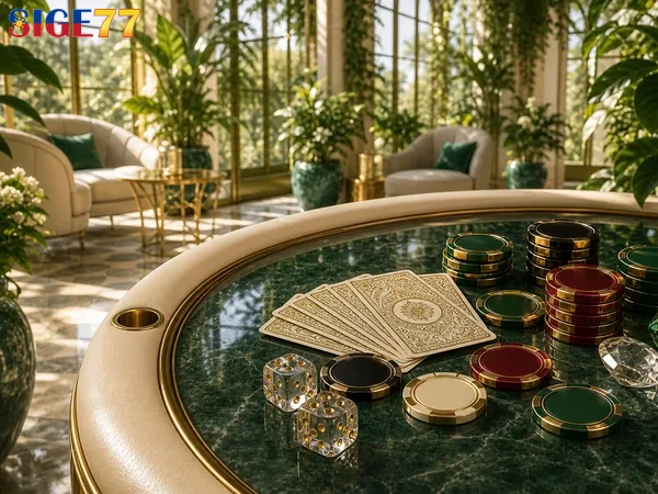 Live dealer table at SIGE77
